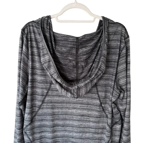 Champion Black and White Grey Performance Striped Hoodie Size XL Activewear - Picture 11 of 12